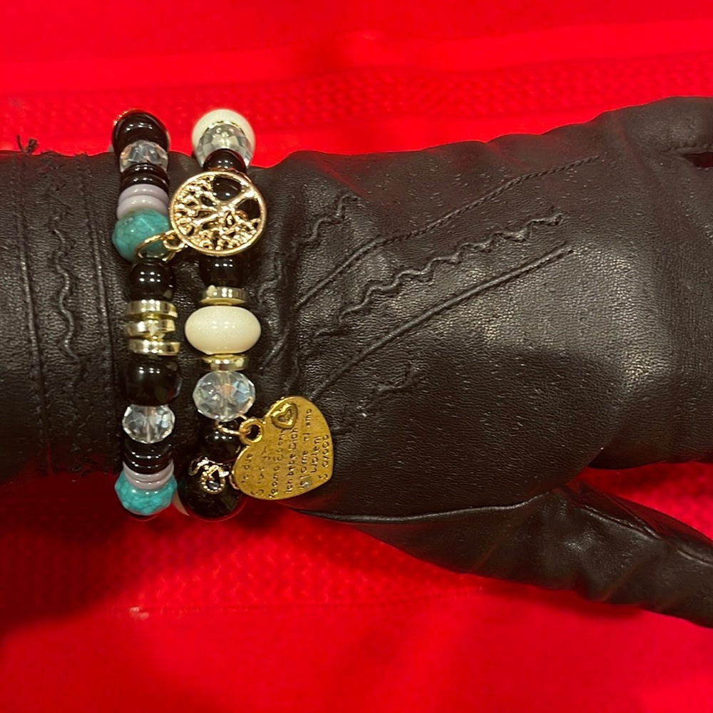 New Pair of Beaded Bracelets in the Central European Style